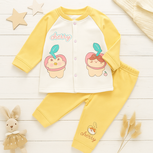 Girls 2 Pcs Button-down Top & Jogger Pant Set