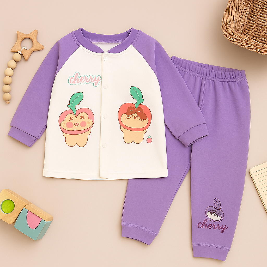 Girls 2 Pcs Button-down Top & Jogger Pant Set