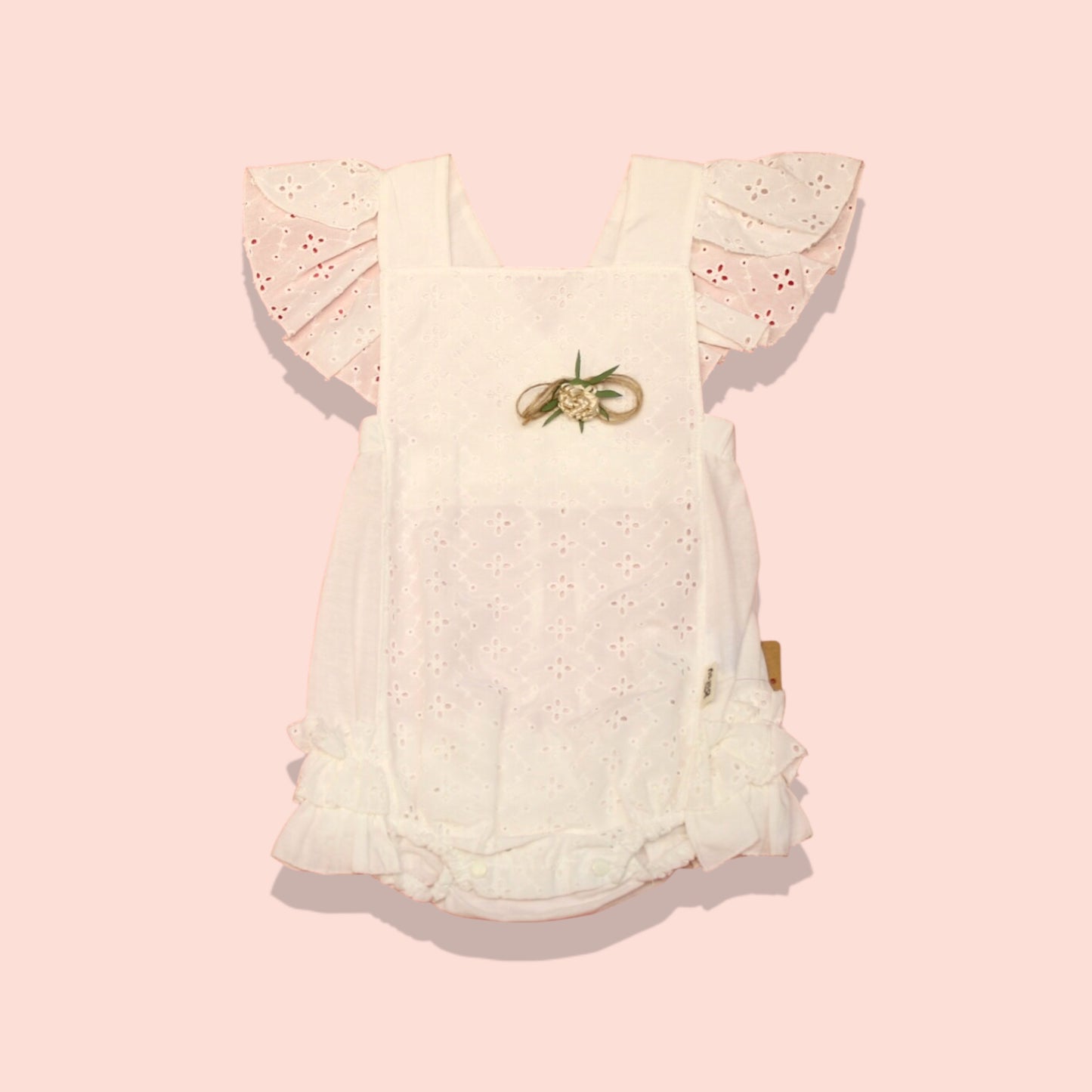 Mini Baray Girls Jumper - White