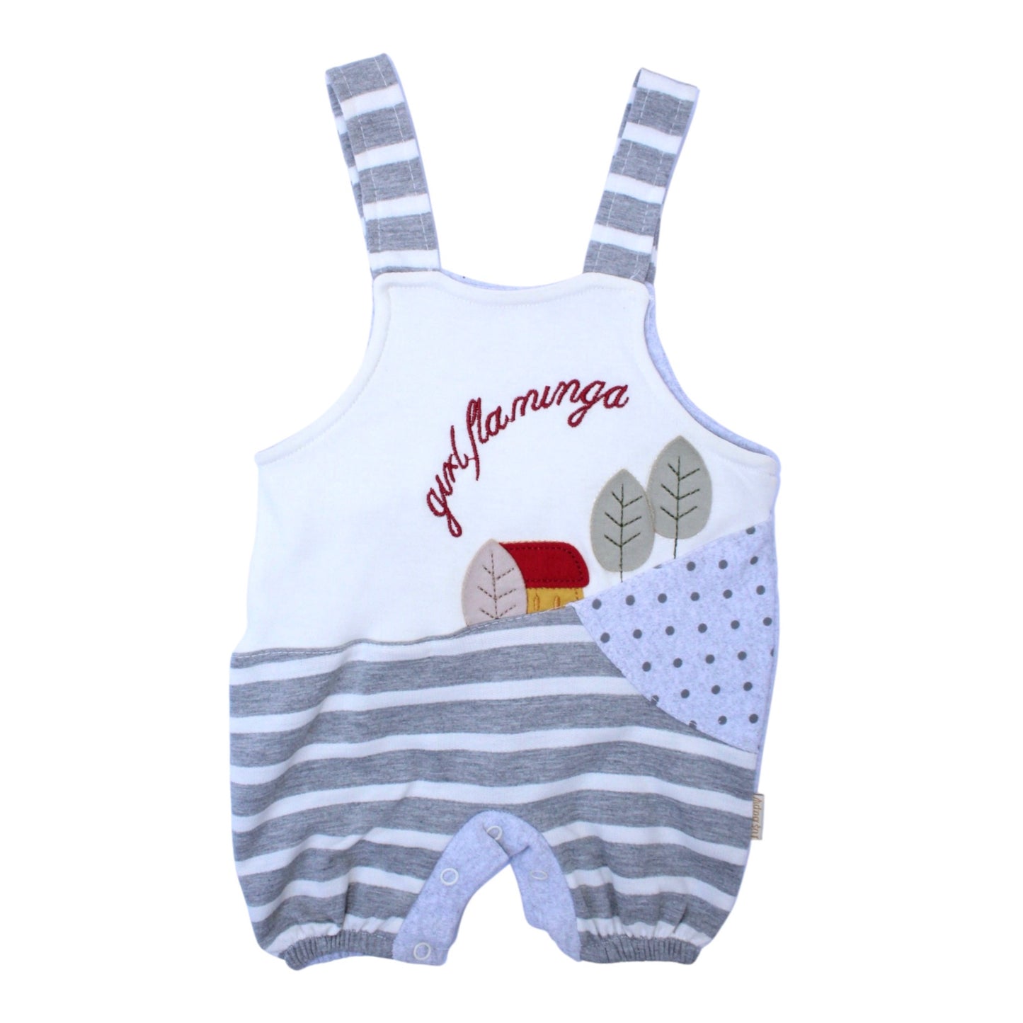 Gixl Flaminga 3 Pcs Dungaree, T-Shirt & Cap Set