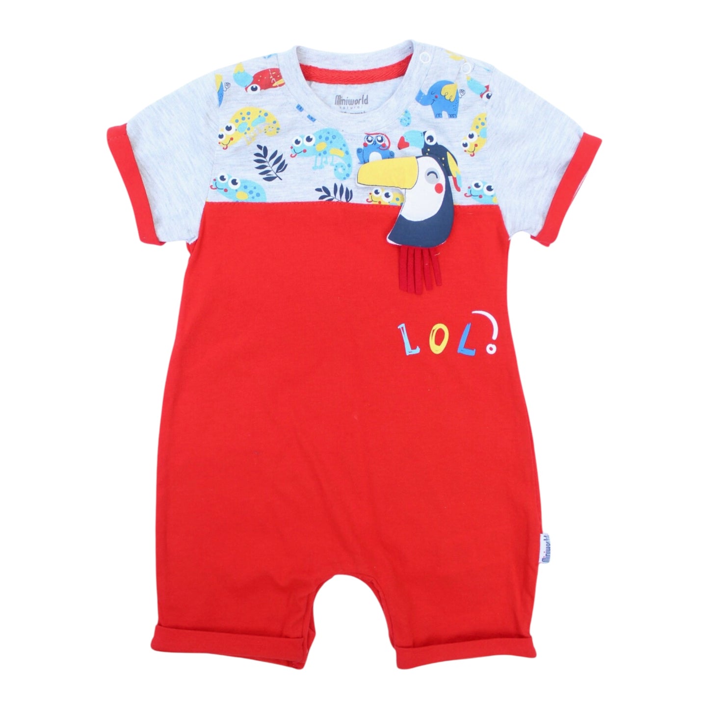 Miniworld Penguin Romper - Red