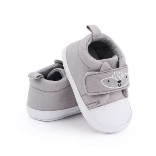 Boys Prewalking Mouse Print Shoes - Grey