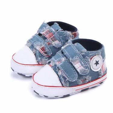 Baby Prewalking Jeans Style Shoes - L.Blue