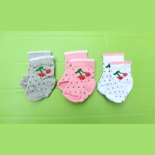 Girls Pack Of 3 Socks - Cherries