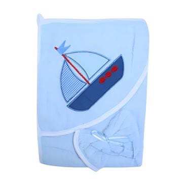 2 Pcs Set Hooded Towel With Small Hand Towel - Ship