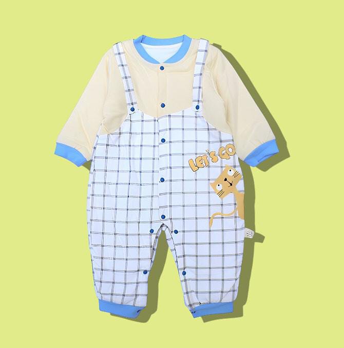 Let's Go Dungaree Style Full Romper