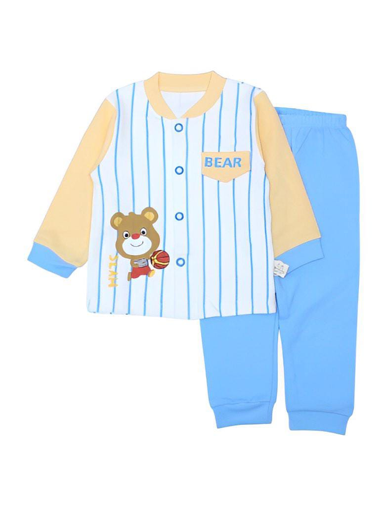 Boys 2 Pcs T-Shirt With Pocket & Trouser Set - Baby Bear