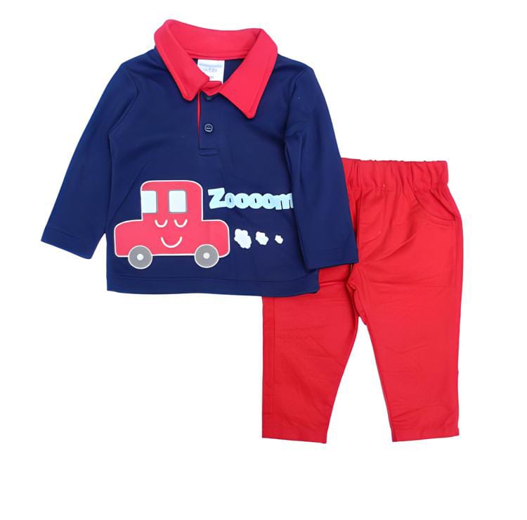 Wonder Child 2 Pcs T-Shirt & Cotton Pant Set -Zoooom!