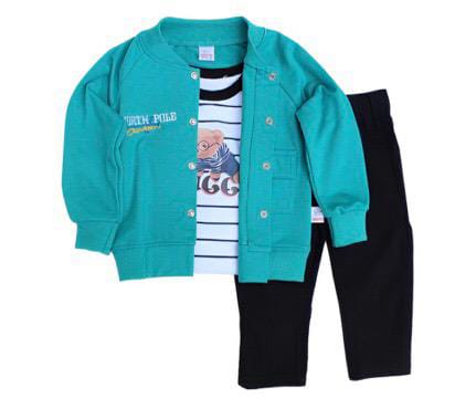 Toddlers 3 Pcs Shirt, Inner & Cotton Pant Set -Gucci