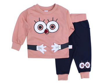 Toddlers 2 Pcs SweatShirt & Jogger Pant Set - Pink