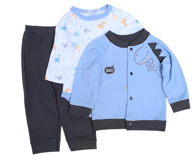 Ohm & Emmy 3 Pcs ButtonDown Upper, Bodysuit & Trouser Set -Roar