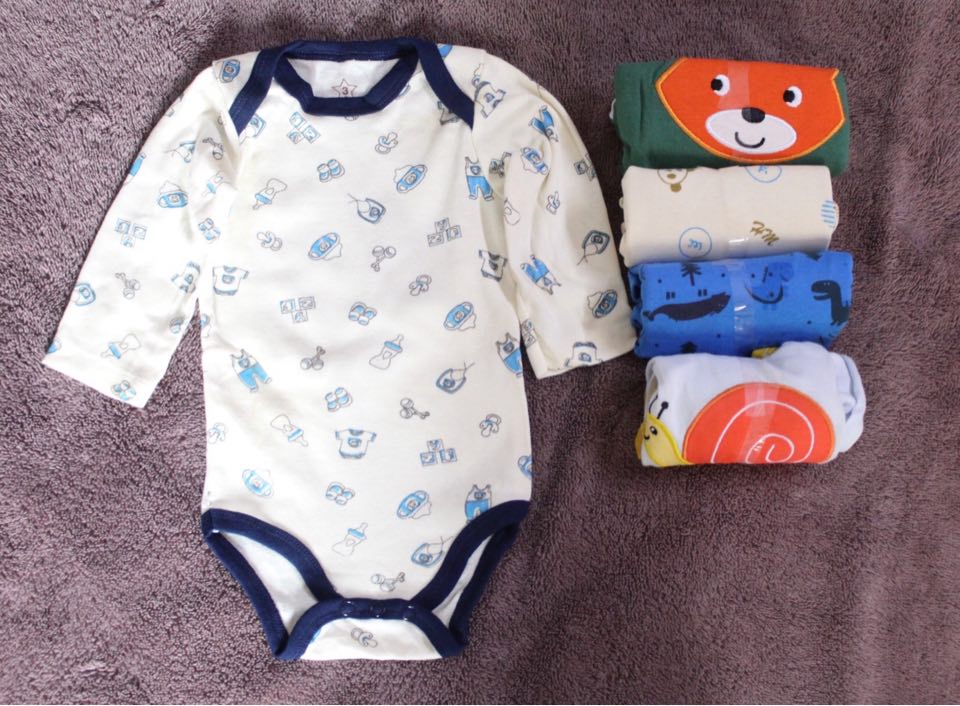 Carter Bluefly Pack Of 5 Bodysuits Set -Bear/Snail