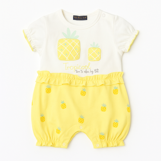 Nanon Baby Tropicool Romper With Flutter Sleeves