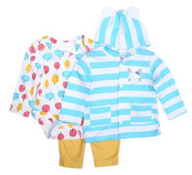 WonderChild 3 Pcs Hoodie, Bodysuit & Trouser Set -Rabbit