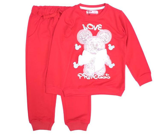 S.Q. Kids 2 Pcs SweatShirt & Jogger Pant -Minnie Love