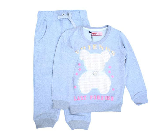 S.Q Kids 2 Pcs SweatShirt & Trouser Set -Friends Last Forever