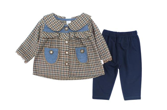 Toddlers 2 Pcs Upper & Trouser Set With Pocket Detailing