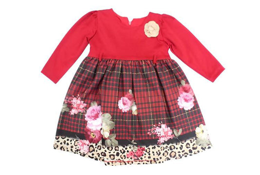 Girls Winter Causal Frock -Flowers