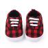 Boys Prewalking Sneakers With Checks Detailing  - Red