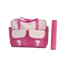Baby Kingdom Double Pocket Large Capacity Diaper Bag - Pink