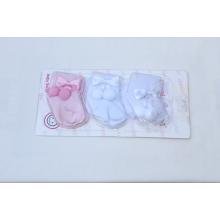Newborn Set Of Three ( 2 Pairs Of Socks With 1 Headband ) - Bows