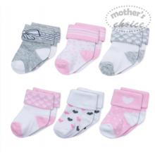 Mother’s Choice Pack Of Six Socks - Hearts & Bows