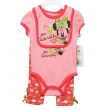 Disney Baby 3 Pcs Bodysuit, Trouser & Bib Set - Miss Adorable