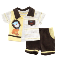 Monours 3 Pcs Boys Summer Outfit - Shirt, Vest & Short