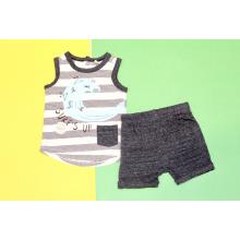 Boys 2 Pcs Set Sleeveless Shirt With Short