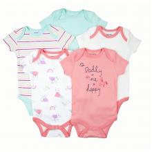 Sunnozy Pack Of 5 Summer Bodysuits - Daddy + Me = Happy