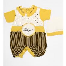 Astro Baby 2 Pcs Button Down Romper With Cap -Miguel Yellow