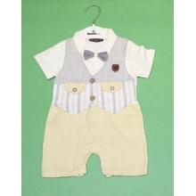 Nanon Baby Bow Tie Romper With Wooden Buttons Detailing