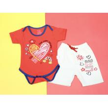 Toddlers 2 Pcs Bodysuit & Shorts Set - Think Happy Thoughts