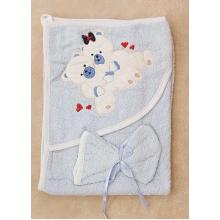 2 Pcs Set Hooded Towel With Small Hand Towel - Teddy Bears