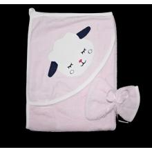 2 Pcs Set Hooded Towel With Small Hand Towel - Sheep