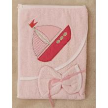 2 Pcs Set Hooded Towel With Small Hand Towel - Ship