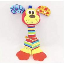 Happy Monkey Hand Rattle With Attached Teether - Puppy