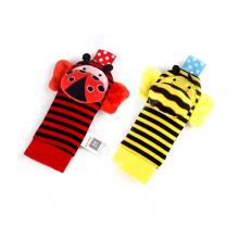 SKK Baby Rattle Socks - Funny Bee & Ladybug 