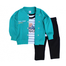 Toddlers 3 Pcs Shirt, Inner & Cotton Pant Set -Gucci