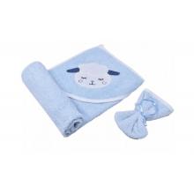 2 Pcs Set Hooded Towel With Small Hand Towel - Sheep 