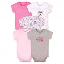 Tedmimick Pack Of 5 Summer Bodysuits - Mommy + Me